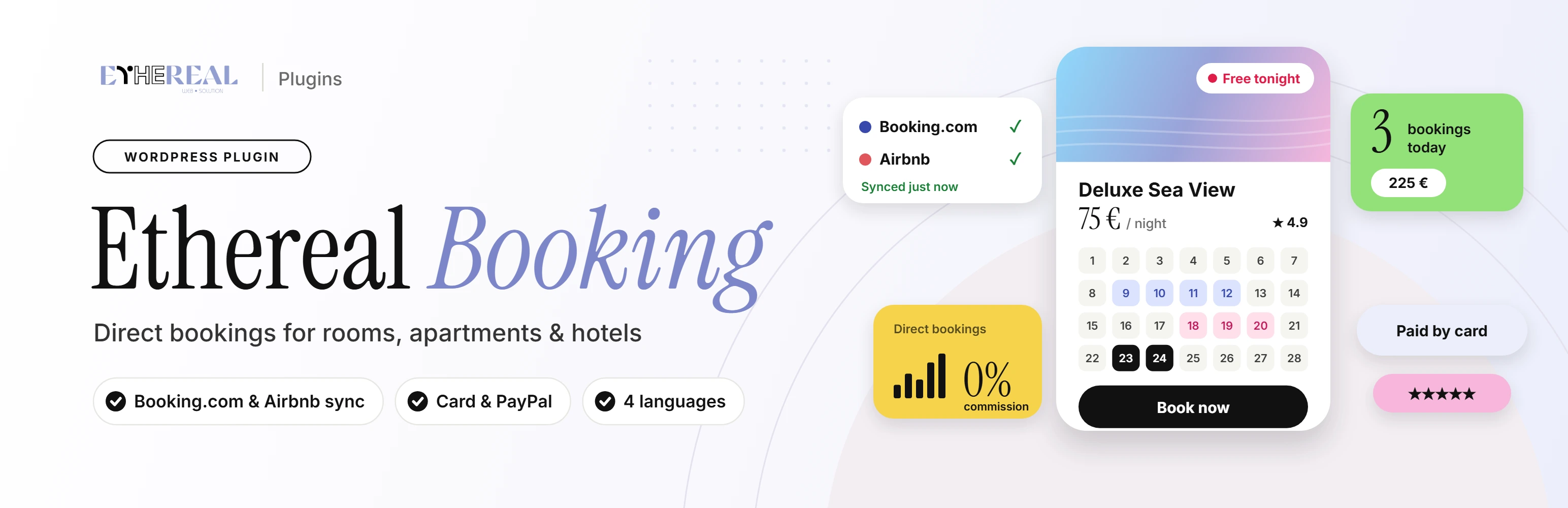 Ethereal Booking – Bookings & sync